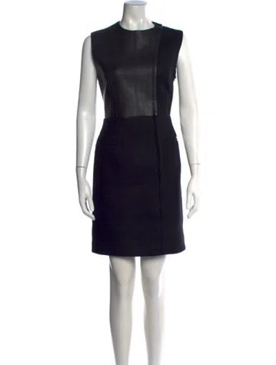 Pre-owned Celine Wool Knee-length Dress In Black