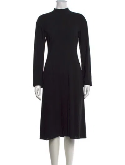 Pre-owned Celine Wool Midi Length Dress In Black