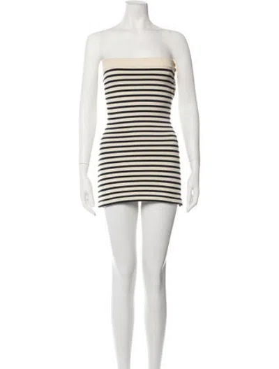 Pre-owned Celine Wool Mini Dress In Neutrals