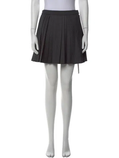 Pre-owned Celine Wool Mini Skirt In Grey