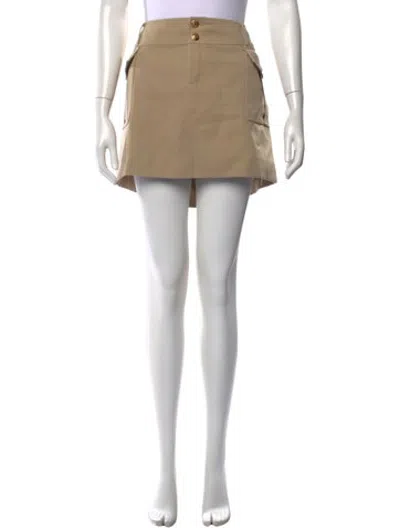 Pre-owned Celine Wool Mini Skirt In Neutrals