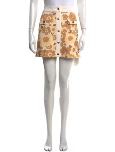 Pre-owned Celine Wool Mini Skirt In Neutrals