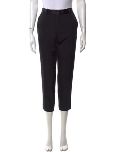 Pre-owned Celine Wool Straight Leg Pants In Black