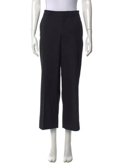 Pre-owned Celine Wool Straight Leg Pants In Black