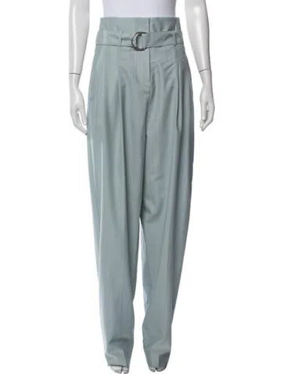 Pre-owned Celine Wool Wide Leg Pants W/ Tags In Blue