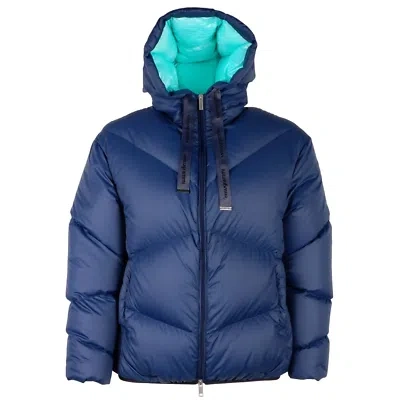 Pre-owned Centogrammi Elegant Blue Feather Down Jacket