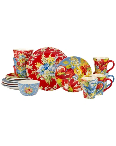 Certified International Blossom 16pc Dinnerware Set, Service For 4 In Multi