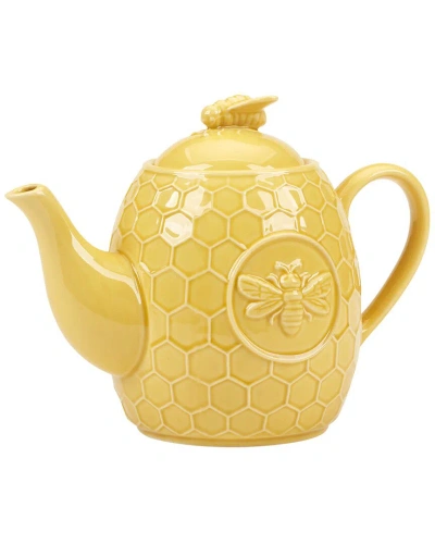 Certified International French Bees Embossed Honeycomb Teapot In Miscellaneous