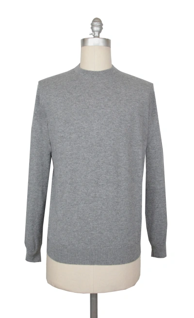 Pre-owned Cesare Attolini $1050  Gray Cashmere Crewneck Sweater - (ca122320232)