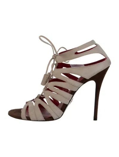 Pre-owned Cesare Paciotti Suede Sandals In Neutrals
