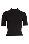 Cfcl Portrait Short Sleeve Rib Top In Black