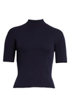 Cfcl Portrait Short Sleeve Rib Top In Navy