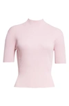 Cfcl Portrait Short Sleeve Rib Top In Pastel Pink