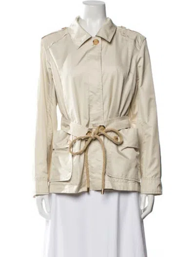 Pre-owned Ch Carolina Herrera Utility Jacket In Neutrals