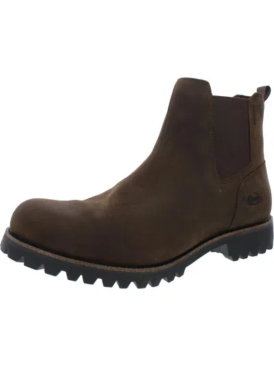 Chaco Fields Mens Leather Pull On Chelsea Boots In Brown