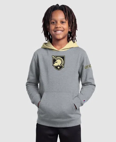 Champion Kids' Big Boys' And Girls' Heather Gray Army Black Knights Fleece Hoodie