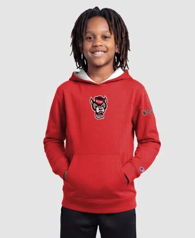 Champion Kids' Big Boys' And Girls' Red Nc State Wolfpack Fleece Hoodie In Burgundy