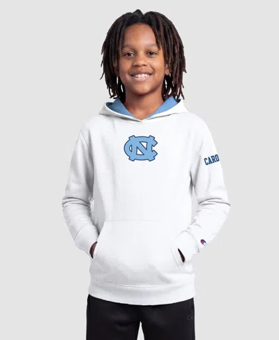 Champion Kids' Big Boys' And Girls' White North Carolina Tar Heels Fleece Hoodie