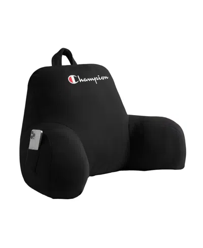 Champion Jersey Knit Backrest Pillow, 30" X 17" In Black