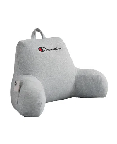 Champion Jersey Knit Backrest Pillow, 30" X 17" In Gray
