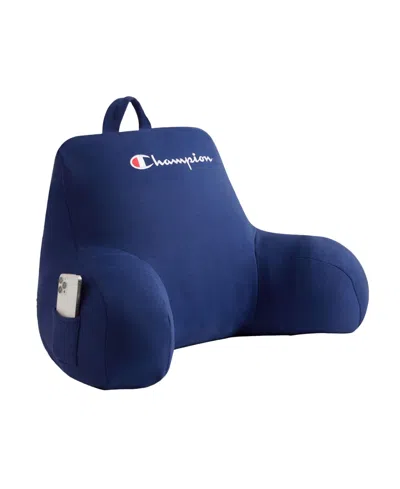 Champion Jersey Knit Backrest Pillow, 30" X 17" In Navy