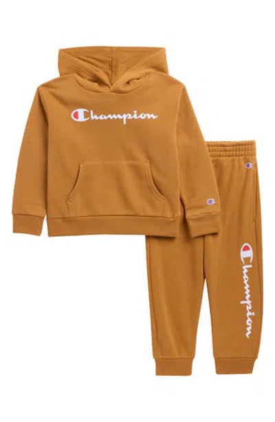 Champion Kids' Signature Hoodie & Joggers Set In Yellow