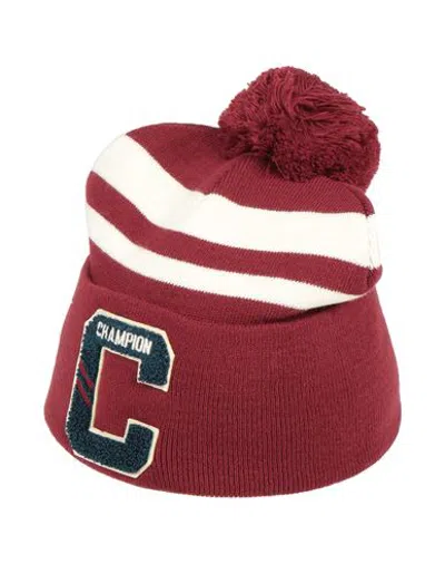 Champion Woman Hat Burgundy Size Onesize Acrylic In Red