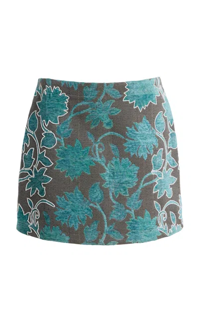 Chan Luu Exclusive Beaded Jacquard Mini Skirt In Multi