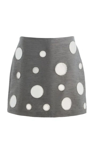 Chan Luu Exclusive Dupioni Jacquard Mini Skirt In Grey