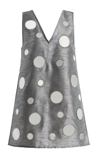 Chan Luu Exclusive Dupioni Mirror Jacquard Tank Top In Grey