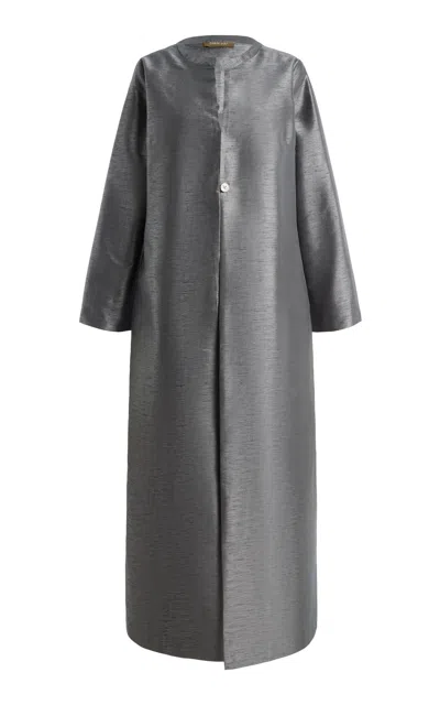 Chan Luu Exclusive Dupioni Taffeta Coat In Gray