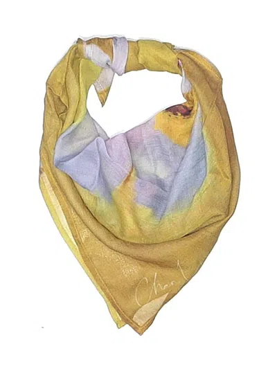 Pre-owned Chan Luu Scarf In Yellow