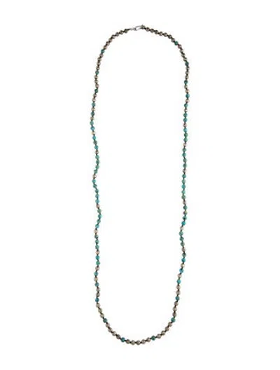 Pre-owned Chan Luu Stone Bead Strand Necklace, 41.5" In Multicolor