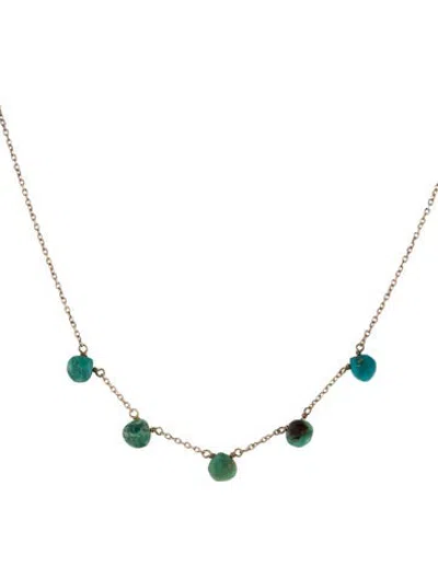 Pre-owned Chan Luu Stone Station Necklace, 16" In Multicolor