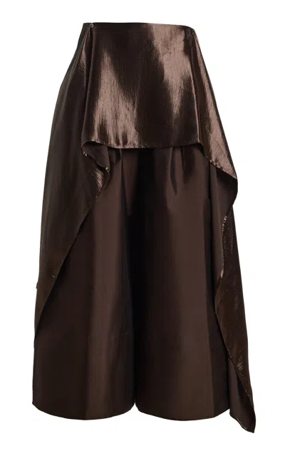 Chan Luu Techno Taffeta Wide-leg Pants In Multi