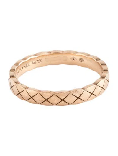 Pre-owned Chanel 18k Mini Coco Crush Ring In Multicolor