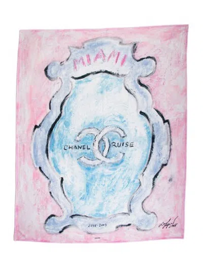 Pre-owned Chanel 2008 - 2009 Cruise Cc Beach Towel In Pink