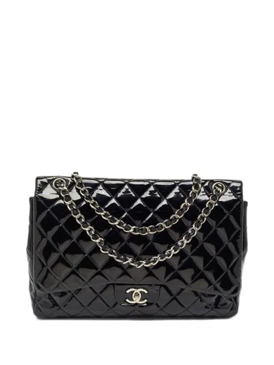 Pre-owned Chanel 2009-2010 Classic Single Flap Quilted Shoulder Bag In Black