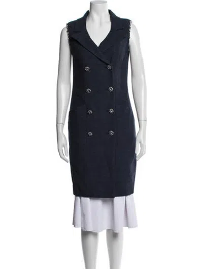 Pre-owned Chanel 2012 Silk Vest In Blue