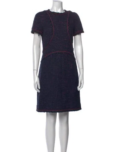 Pre-owned Chanel 2013 Mini Dress In Blue/pink
