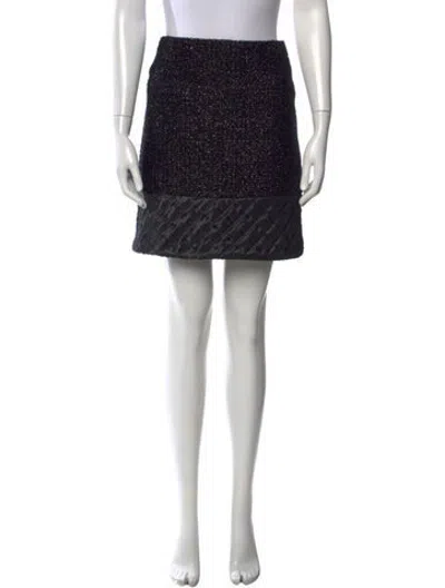 Pre-owned Chanel 2013 Mini Skirt In Black/metallic