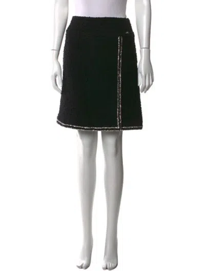 Pre-owned Chanel 2017 Mini Skirt In Black/metallic