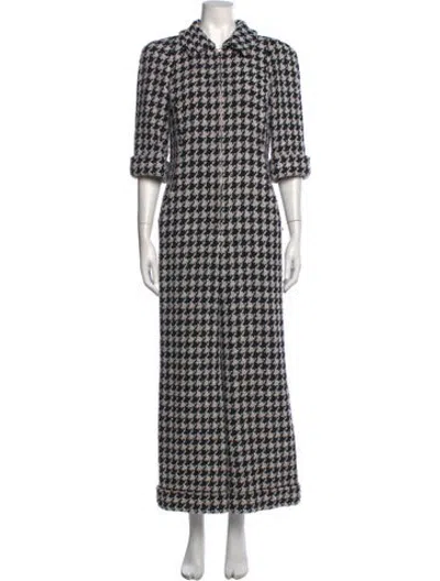 Pre-owned Chanel 2017 Nylon Jumpsuit In Black/white