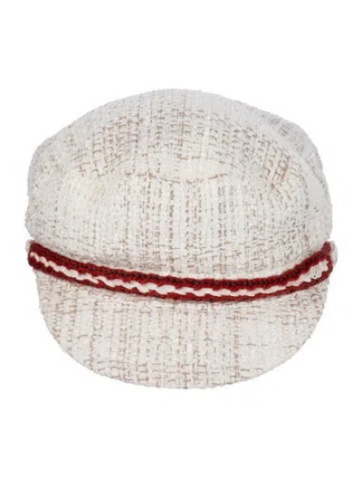 Pre-owned Chanel 2018 Tweed Sailor Cap In Neutrals