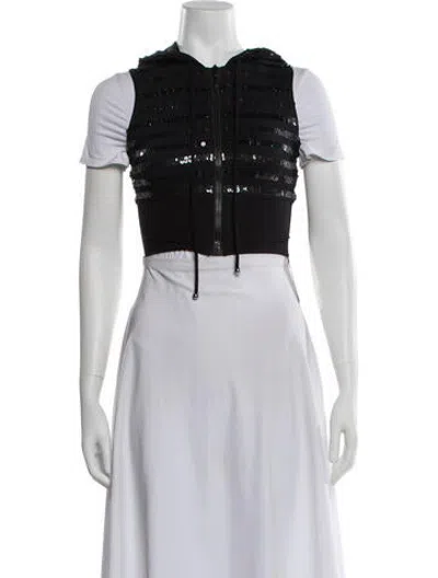 Pre-owned Chanel 2019 La Pausa Vest In Black/blue