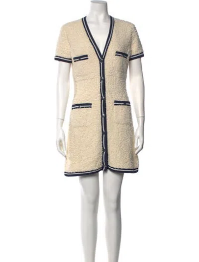Pre-owned Chanel 2019 Mini Dress In Neutrals