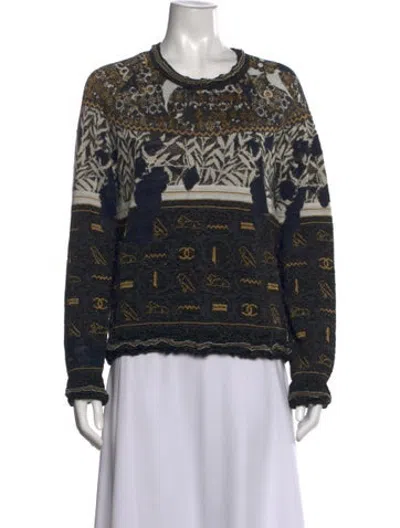 Pre-owned Chanel 2019 Paris-new York Sweater In Black/metallic
