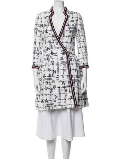 Pre-owned Chanel 2020 Nylon Coat W/ Tags In White