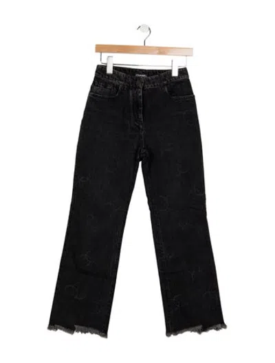 Pre-owned Chanel 2020 Straight Leg Jeans In Black