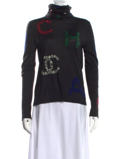 Pre-owned Chanel 2021 Cashmere Sweater In Black